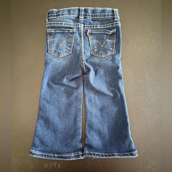 Levi's Blue Flare Wide Leg Jeans - Picture 4 of 4